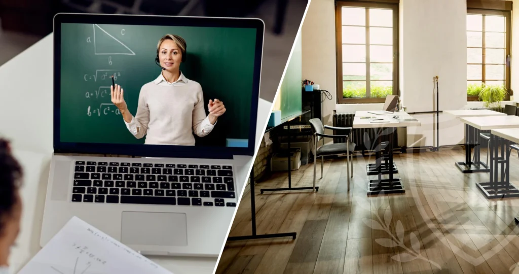 comparing traditional classroom schooling with private online schooling